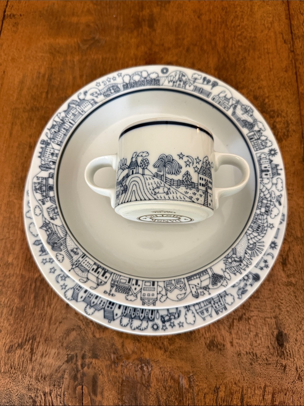 Dansk for Kids First China Bistro Set- Cup, Plate and Shallow Bowl